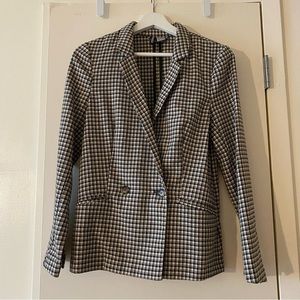 H&M Divided Collection, Women’s plaid print blazer, size XS, lightweight